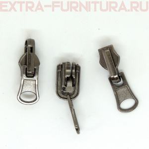 Бегунок перекидной автомат СП5 цв.черный никель LOGO (уп.50шт)