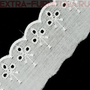 Шитье KRUZHEVO арт.TBY.0161 шир.40 мм, цв. белый, уп.13,71м