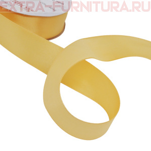 Лента атласная 24 мм цв 010 желтый рул. 27,42м