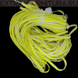 Кант светоотражающий М04 1202 диам. 4 мм, шир. 10 мм, 100CD, цв. 229 неон-лимон (уп. 100м)