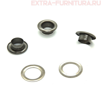 Люверсы 6 мм, (10*5 mm, h=3,7 mm.), черный никель (уп.5000шт) NEWSTAR