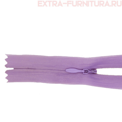 Молния потайная  № 3, 20 см, цв. 172 лаванда п/э пл.9,3 гр/м