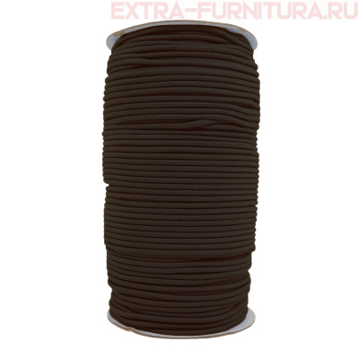 Резинка шляпная 2,5мм цв.304 темно-коричневый (уп.100м)