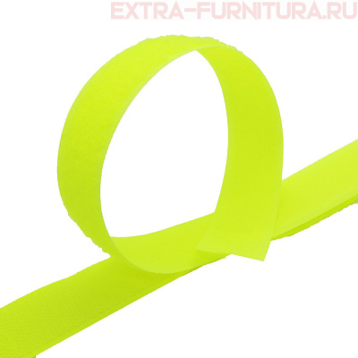 Лента контакт 25мм цв.неон-лимонный 128 (25м)