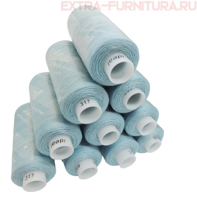 Нитки IDEAL бытовые 40/2 366м, цв.317 голубой (уп.10шт)