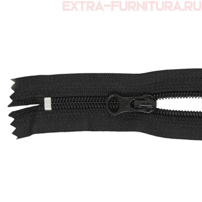 Молния Спираль неразъёмная дл. 16 см, Т5, цв. 322 черный LOGO