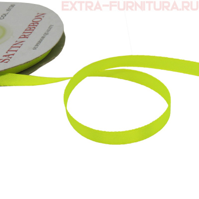 Лента атласная  6 мм  цв.130 салатовый рул. 27,42м
