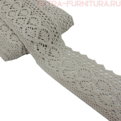 Тесьма вязаная арт.TBY-6368.22 шир.50мм, цв.22 серый лен, уп.10м