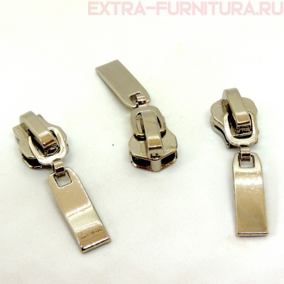 Бегунок декоративный автомат М8 никель (15-5) (уп.25шт)