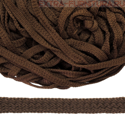Шнур 34Ф плоский шир.7мм, цв.коричневый 72, уп.200м