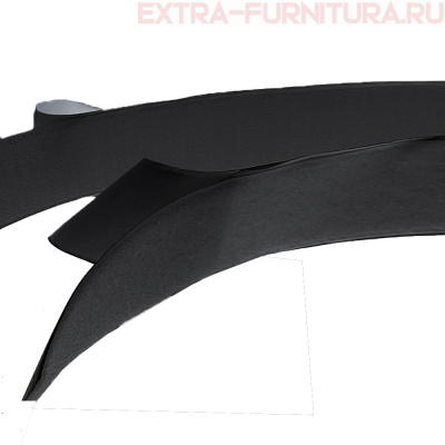  Лента контакт 25мм цв.черный 322 (25м) клеевая 