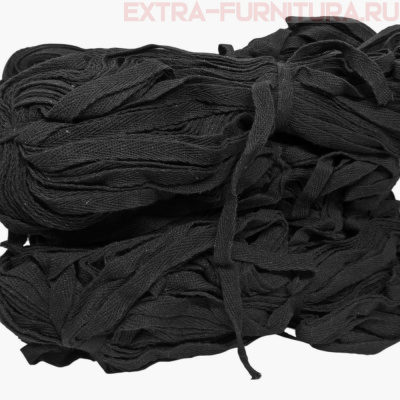 Лента киперная х/б 10 мм, цв. черный (вешалка), уп.50м (пл.2,3 г/м) басма