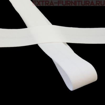 Резинка окантовочная 20мм цв. белый, матовая ROM.20101 уп. 50м