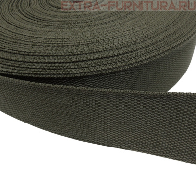 Стропа шир.50мм, цв.320 олива, уп.50м, пл. 23 гр/м