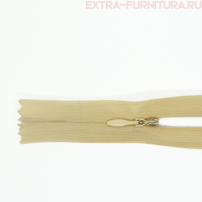 Молния потайная № 3, 50 см, цв. 277 бежевый п/э пл.9,3 гр/м
